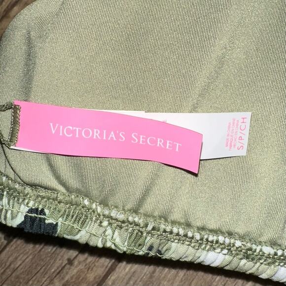 Victoria’s Secret Smocked Green Bralette Bikini Top Size Small - Picture 5 of 12